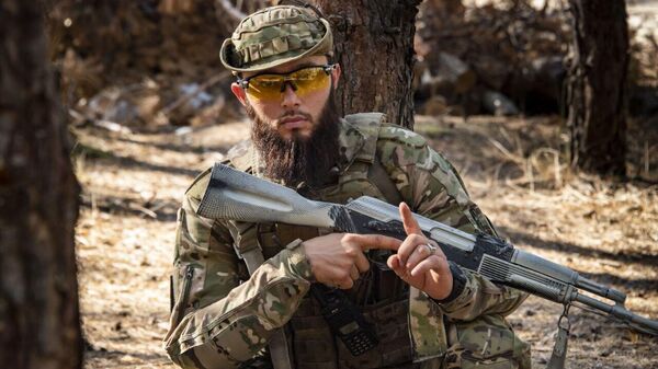 Боец с позывным Грозный в зоне СВО Боец с позывным Грозный в зоне СВО