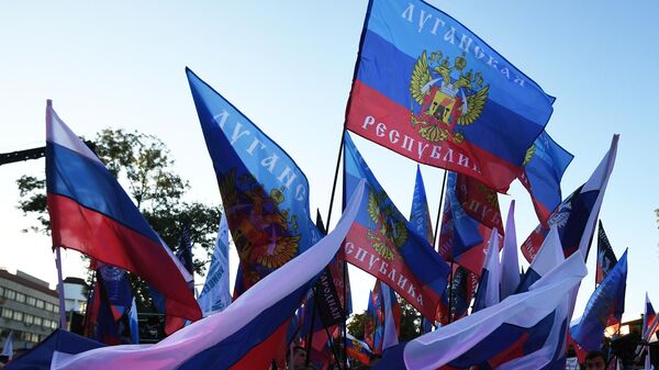 Празднование присоединения к России новых регионов в Симферополе