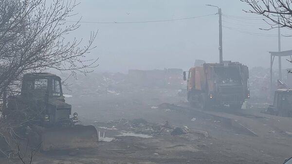 Пожар на полигоне бытовых отходов