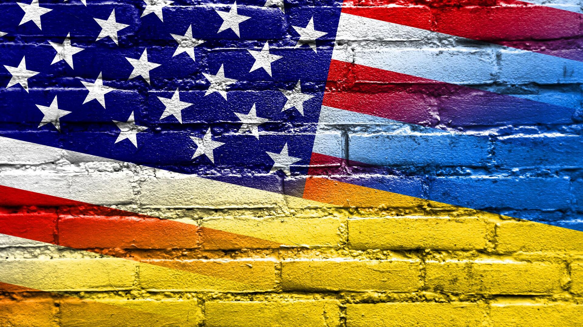 Флаги США и Украины. Коллаж Флаги США и Украины. Коллаж - РИА Новости, 1920, 01.05.2025